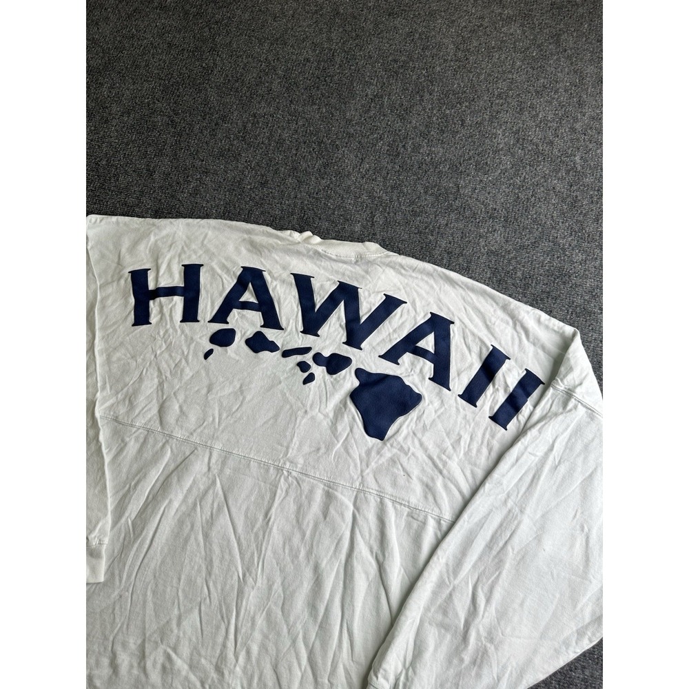 Mens Spirit Jersey Hawaii Islands Long Sleeve Oversized Shirt White, Size XL - Picture 3 of 6